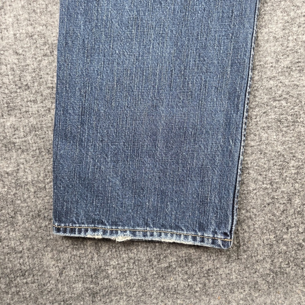 American Eagle Jeans Men 34x34 Straight Medium Wash Blue Denim Button Fly - Picture 15 of 16